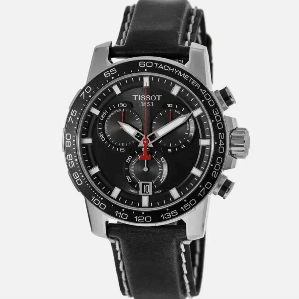 New Tissot Supersport Black Dial Black Men's Watch With Papers